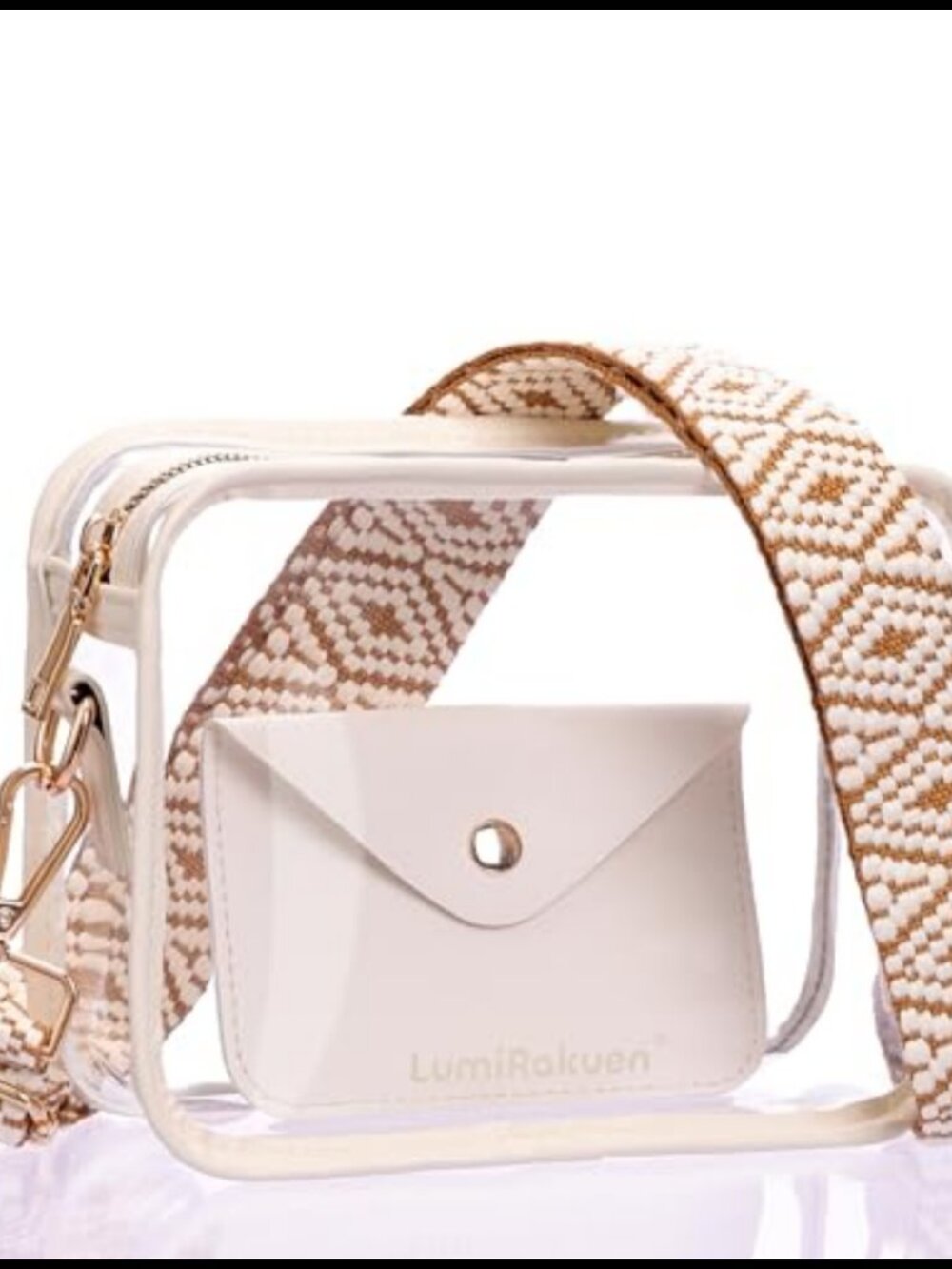 Clear Crossbody Bag Stadium Approved Purse with Removable Strap